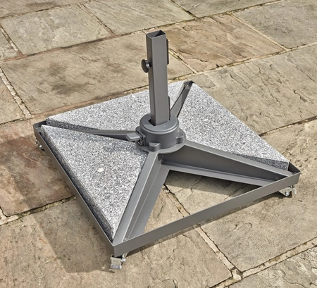 Steel Side Post Parasol Base with Wheels - image 3