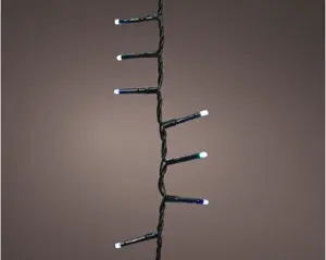 LED compact lights 8 fn twinkle o/dr green/aqua/white/blue L.2250cm