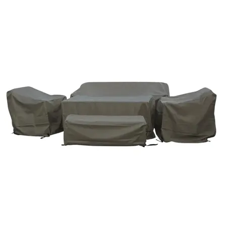 Como cover 3 Seat Sofa with 2 Sofa Chairs & Coffee Table Covers Set - Khaki