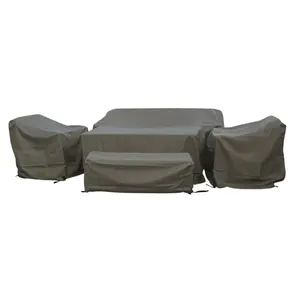 Como cover 3 Seat Sofa with 2 Sofa Chairs & Coffee Table Covers Set - Khaki