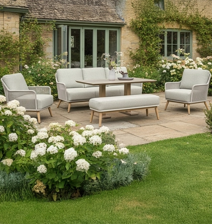 Como Lounge Dining Set - Mocha