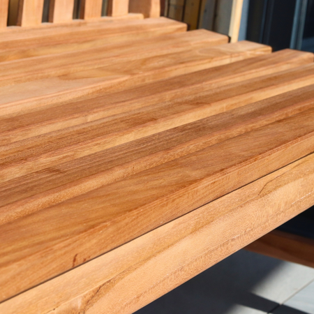 Curved Back Flat Arm 3 Seat Bench - image 5