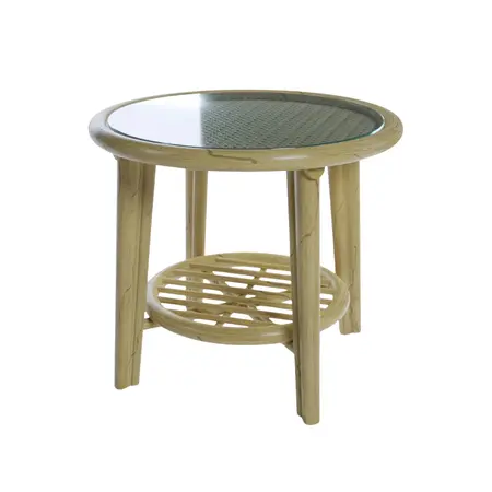 Dingley 50cm Glass Top Side Table