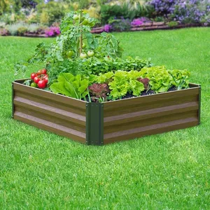 Expandable Metal Raised Bed - Walnut