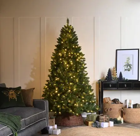 150cm prelit golden valley pine tree