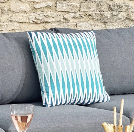 Harlequin Blue Square Scatter Cushion - image 2
