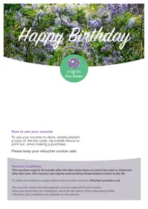 HS E-Gift Voucher - Happy Birthday