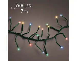 LED cluster lights 8 fn twinkle o/d 1400cm green/multi