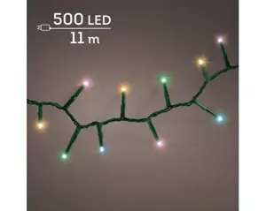 LED compact lights 8 fn twinkle o/d 1100cm green/soft multi