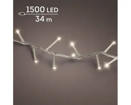 LED compact lights 8 fn twinkle o/d 3400cm trans/ww