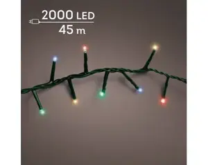LED compact lights 8 fn twinkle o/d 4500cm green/multi