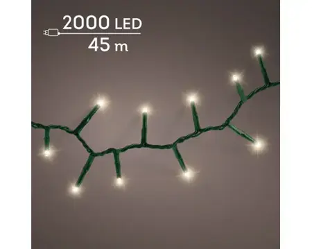 LED compact lights 8 fn twinkle o/d 4500cm green/ww