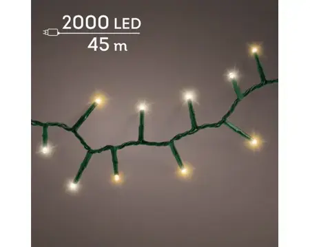 LED compact lights 8 fn twinkle o/d 4500cm green/ww/cl warm