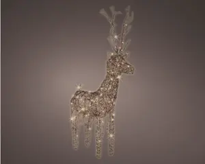 LED deer wicker deer brown/warm white 69cm - image 1