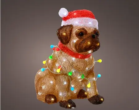 LED dog uk acrylic brown/cool white 42cm - image 1