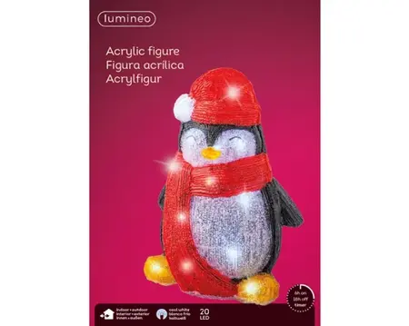 LED penguin acrylic BO colours/cool white 30cm - image 2