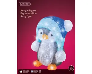 LED penguin acrylic blue/cool white 33cm - image 2