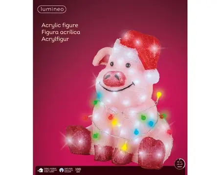 LED pig acrylic pink/cool white 41cm - image 2