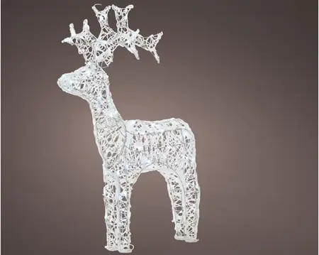 LED reindeer soft acrylic flashing effect transparent/cool white 89cm - image 1