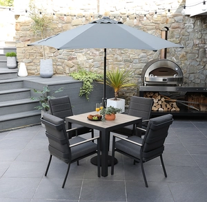 Mannington 4 Seat Dining Set with Parasol
