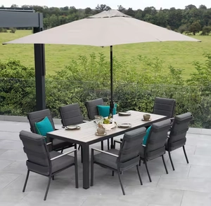 Mannington 8 Seat Dining Set with Parasol