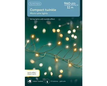 960 Micro LED compact lights  8 fn tw effect o/d gold/ww/classic warm 1200cm - image 3