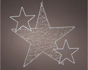 Micro LED frame light metal star o/d white/ w/w/cool w H.60.5cm - image 2