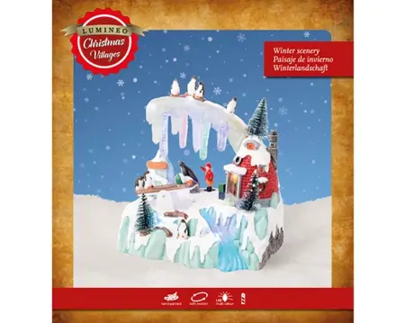 Micro LED scenery snowfall fn BO colours/multi W.13.5cm x H.20.5cm - image 2