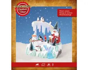 Micro LED scenery snowfall fn BO colours/multi W.13.5cm x H.20.5cm - image 2