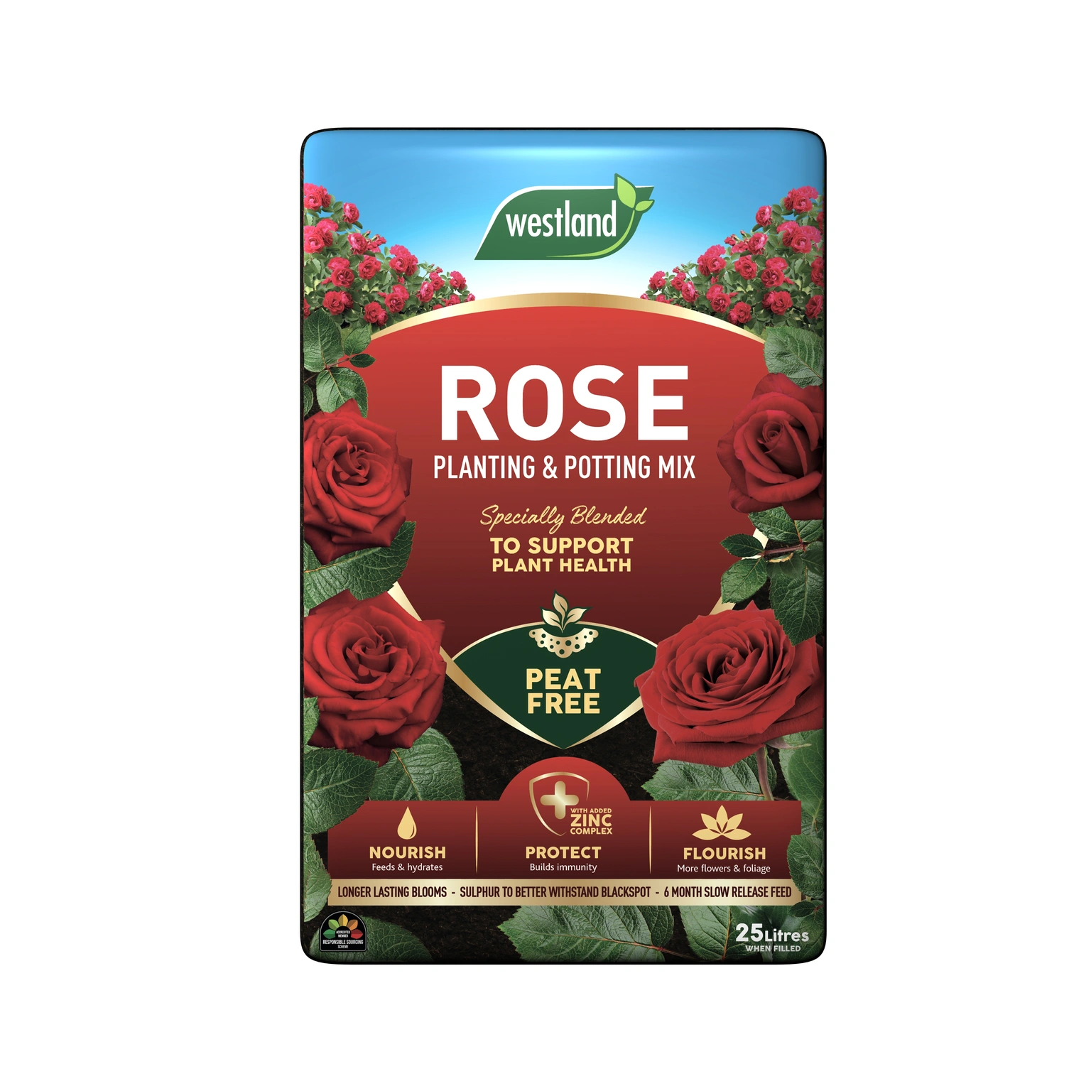P/F Rose Planting & Potting Compost 25ltr Henry Street Garden Centre