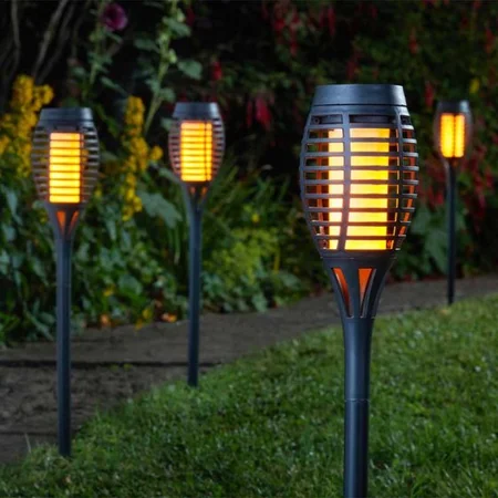 Party Flaming Torch Black- 5 PC Carry Pack Display