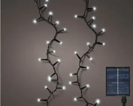 Solar compact lights  8 fn tw effect black/cool white 1100cm