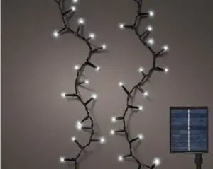 Solar compact lights  8 fn tw effect black/cool white 1100cm