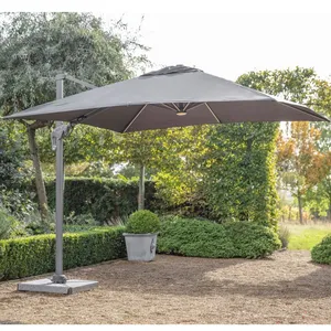 Truro LED Grey 3M Parasol & Base