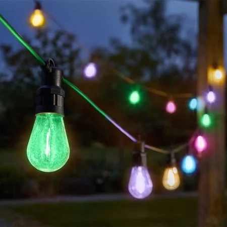 Vintage Festoon Lights - Multi coloured - Set of 10