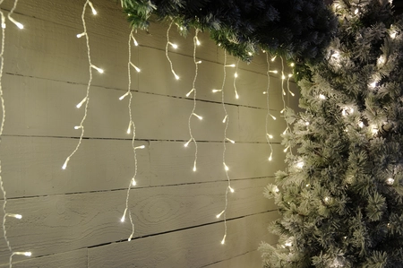 240 snowing icicle lights - warm white - 4 way - image 2