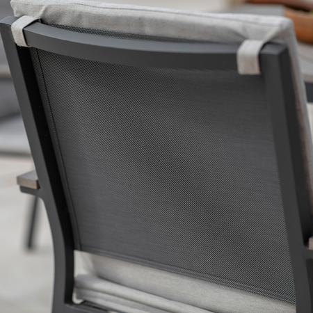 Zurich 4 Anthracite Seat Dining Set - image 2