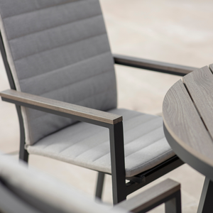 Zurich 4 Anthracite Seat Dining Set - image 3