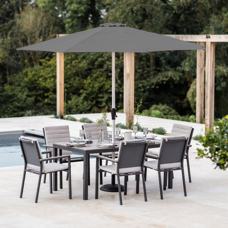 Zurich 6 Anthracite Seat Dining Set